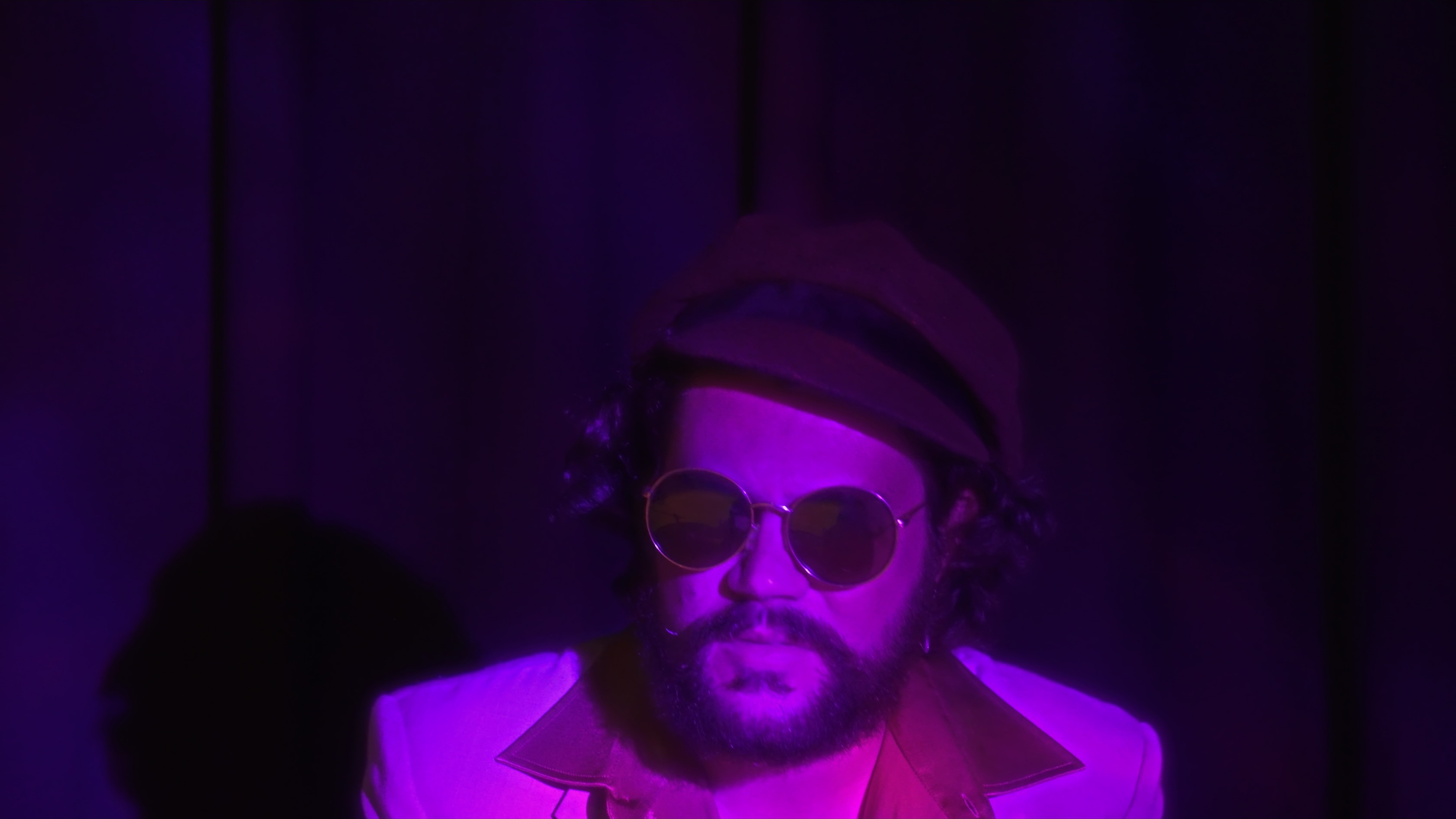 Purple stage lighting